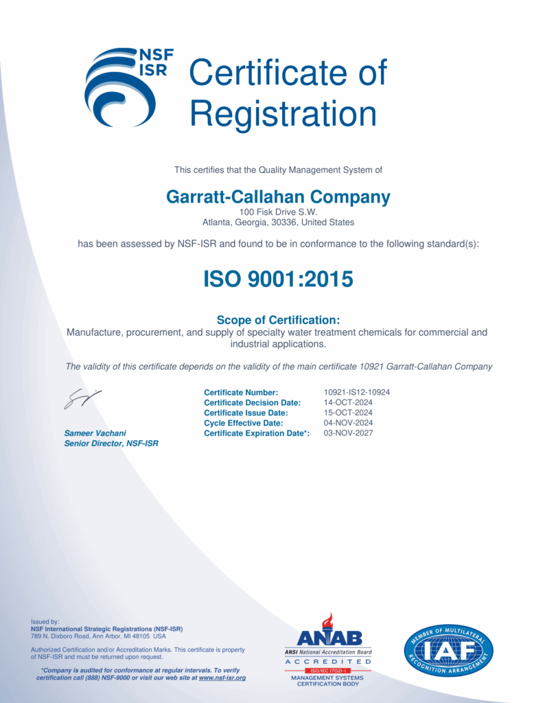 GC Certificate ISO 9001